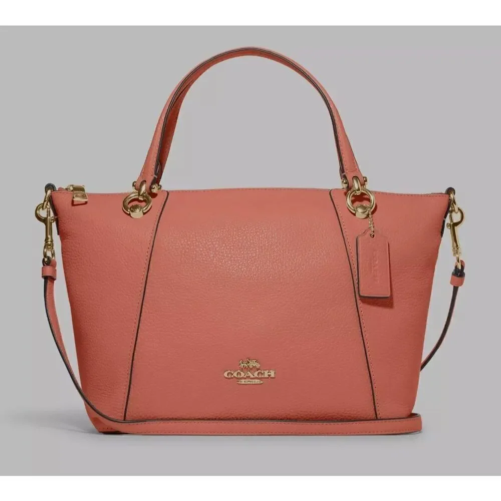 Coach Kacey Satchel Bag with crossbody strap light coral.  Beautiful